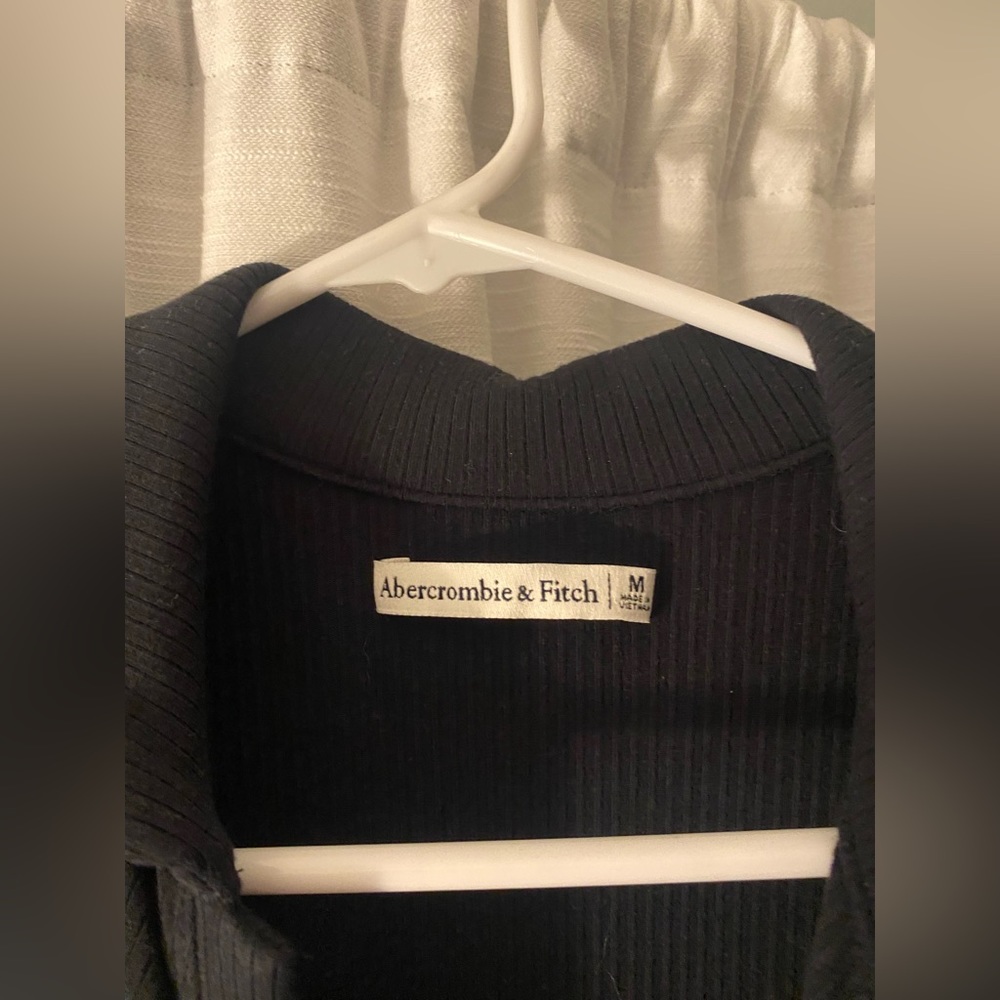 Abercrombie & Fitch Ruched Button Up Bodycon Dress - image 2